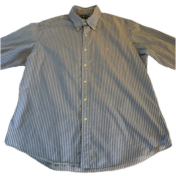 Polo Ralph Lauren Men’s Custom Fit Long Sleeve Button Down Shirt Striped Sz XL - Picture 5 of 12